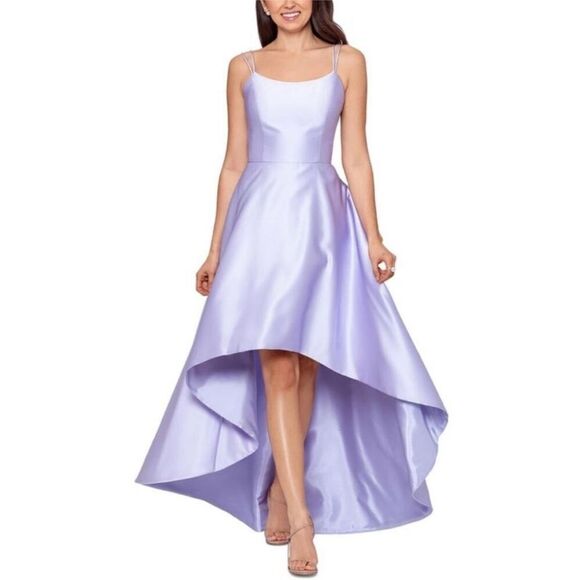 Xscape NWT Womens Purple Panel Long Prom Evening Dress Gown size 6 - Picture 4 of 4